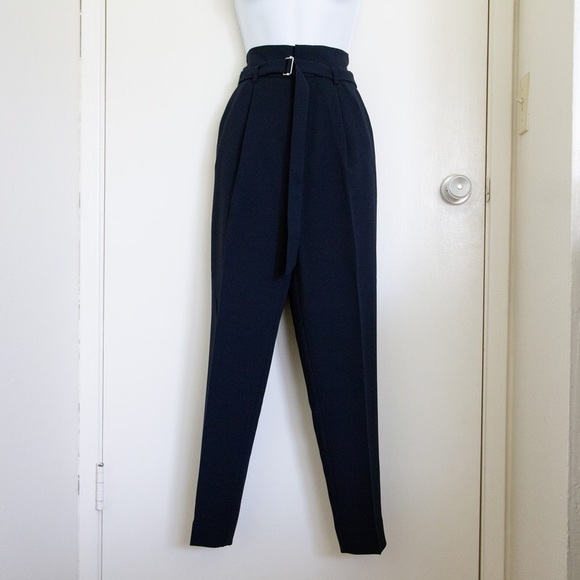 Mango - Detachable belt trousers in Navy - Picture 7 of 8